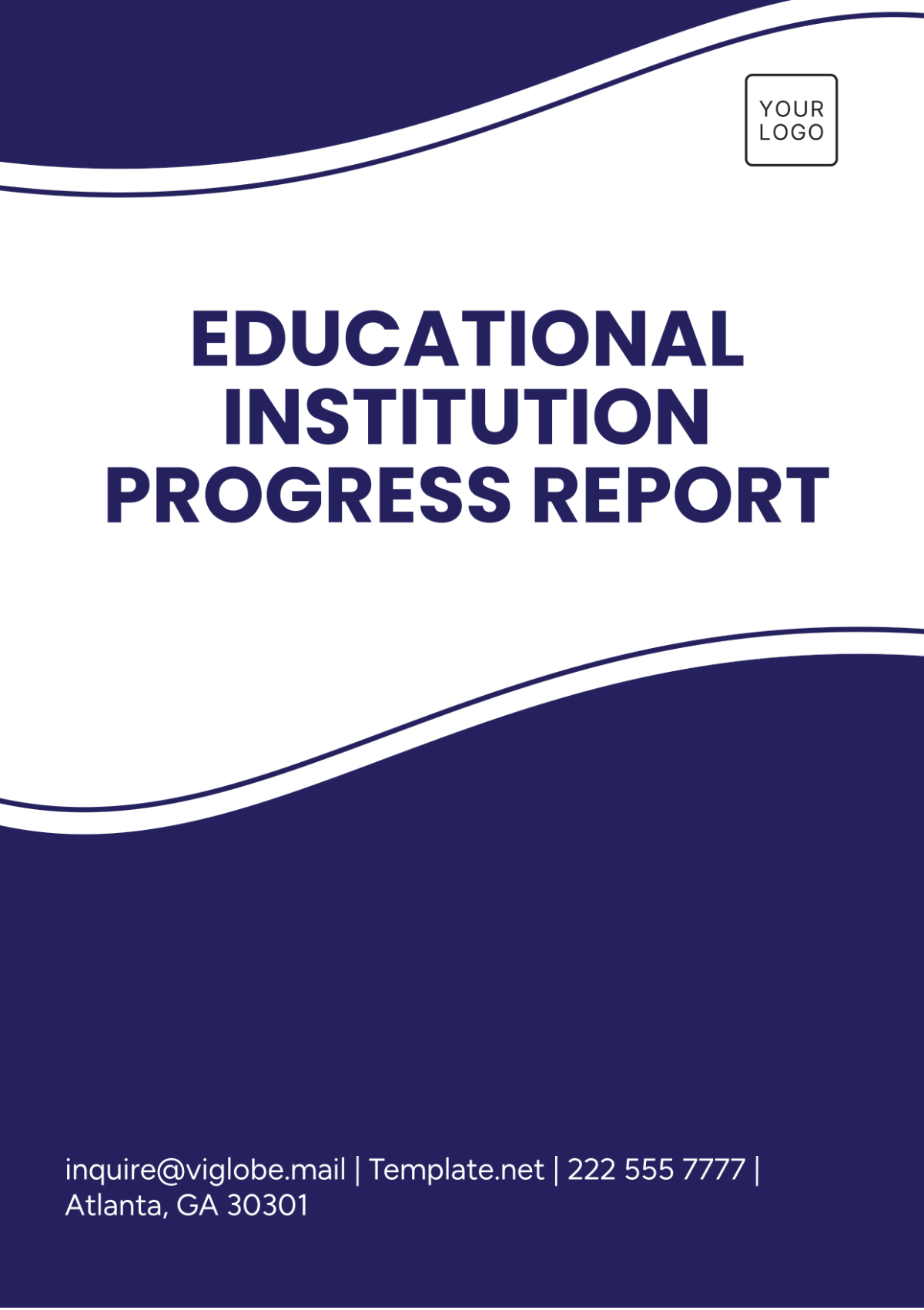 Educational Institution Progress Report Template