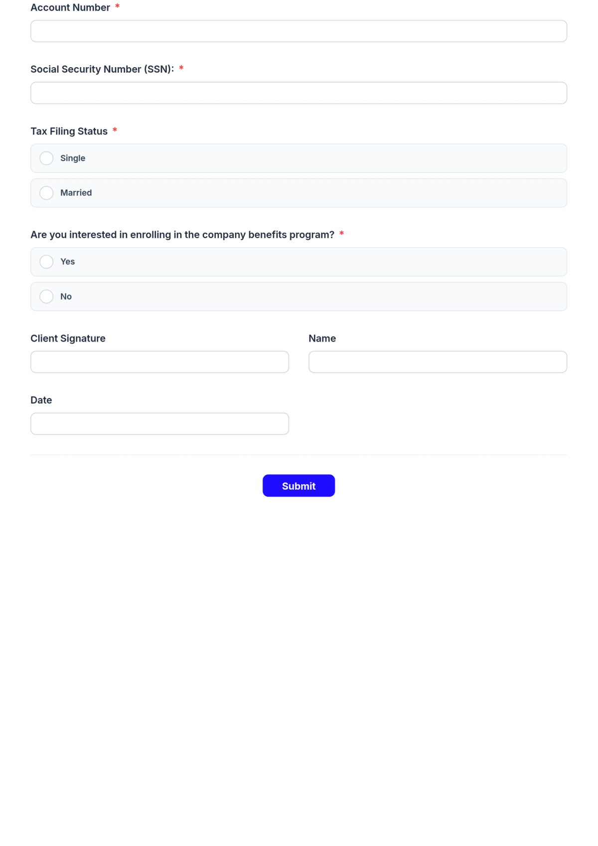 Free Employee New Hire Form Template & AI Employee New Hire Form Maker