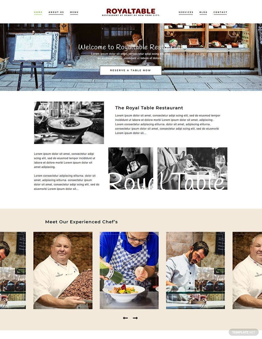 Minimal Restaurant WordPress Theme Download