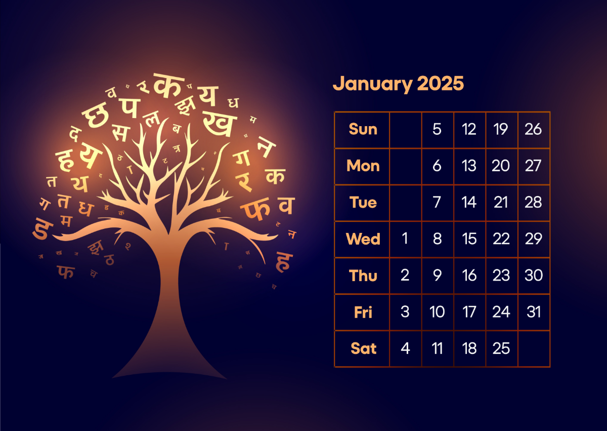 Hindu January 2025 Calendar