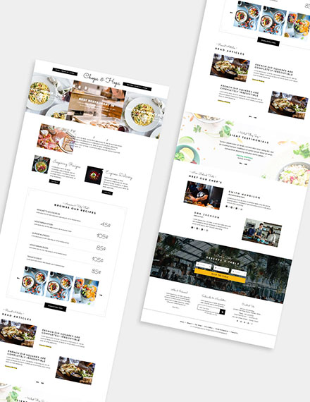 Creative Restaurant WordPress Theme Format