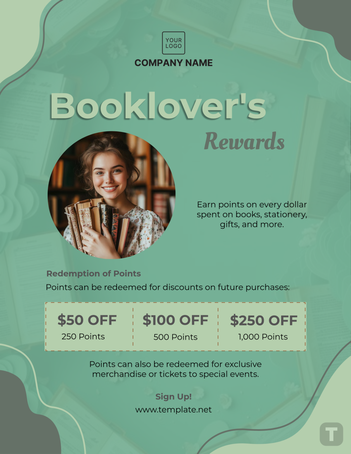 Free Bookstore Loyalty Program Template