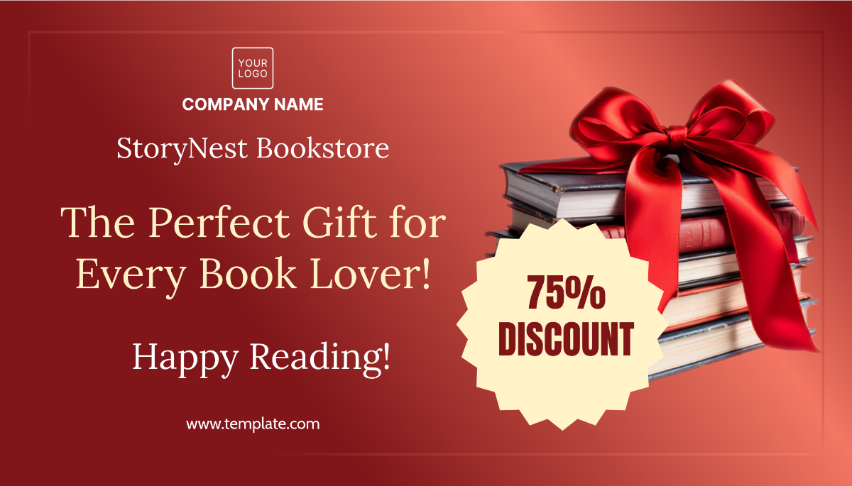 Free Bookstore Gift Card Template