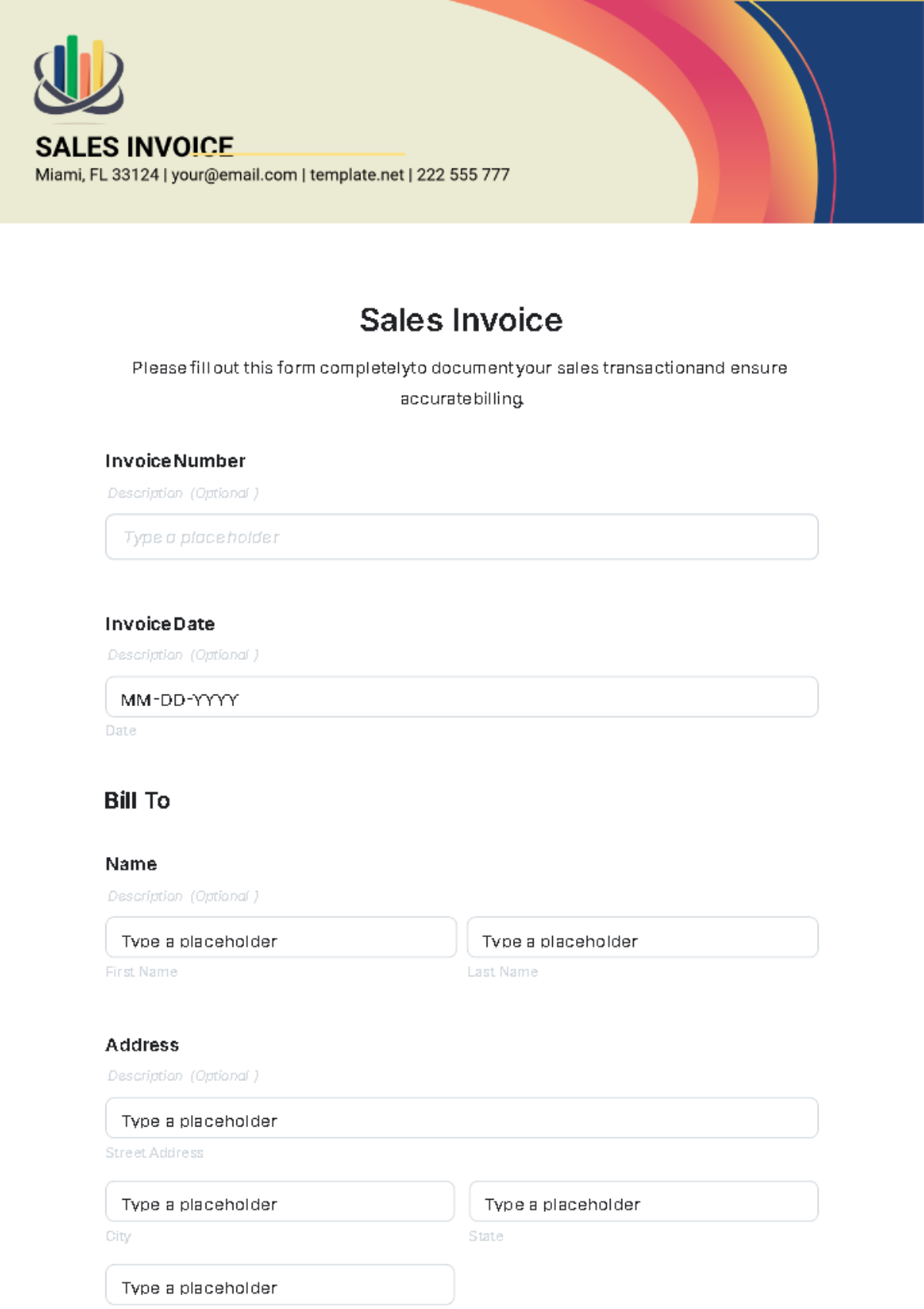 Sales Invoice Template