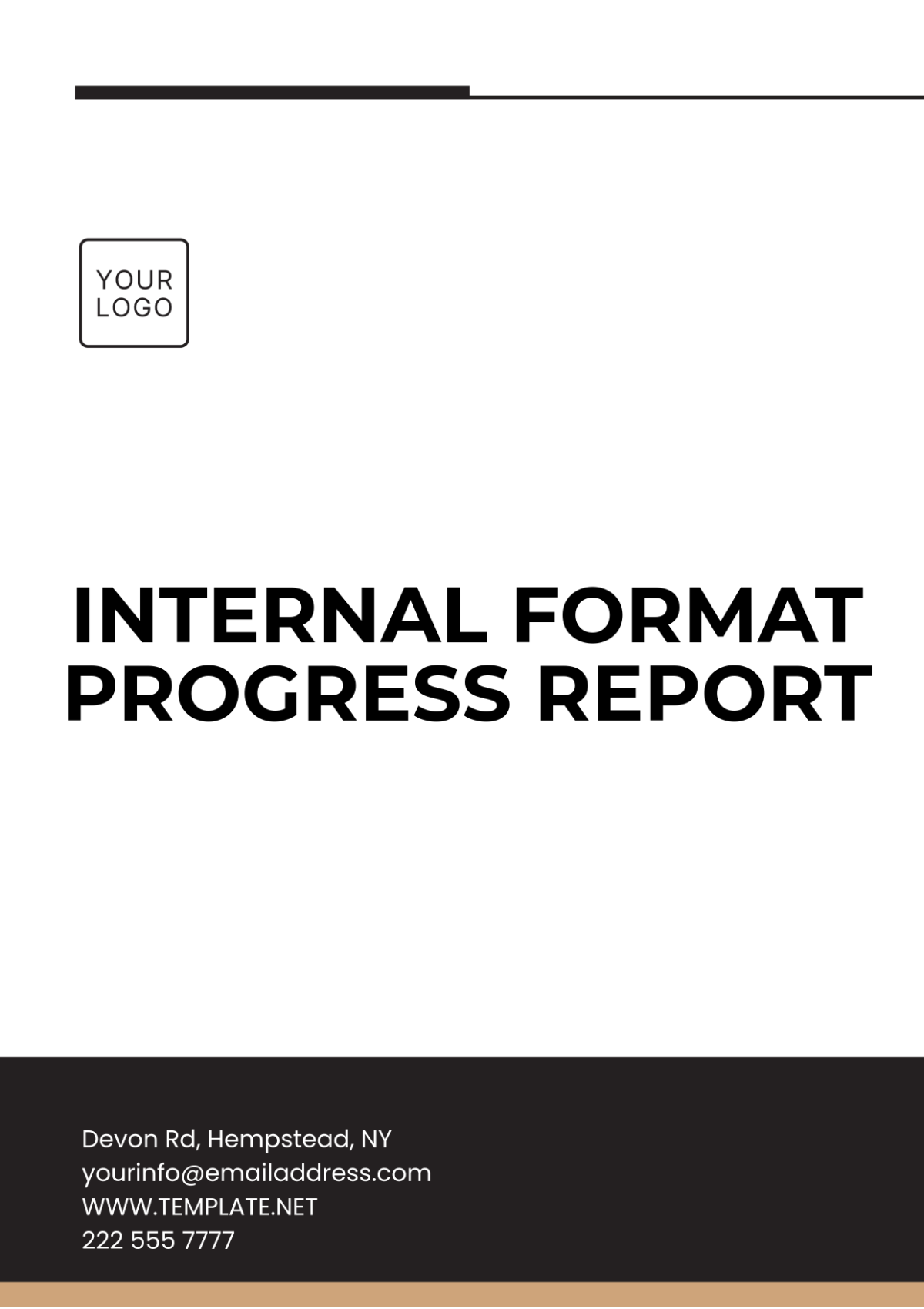 Internal Format Progress Report Template