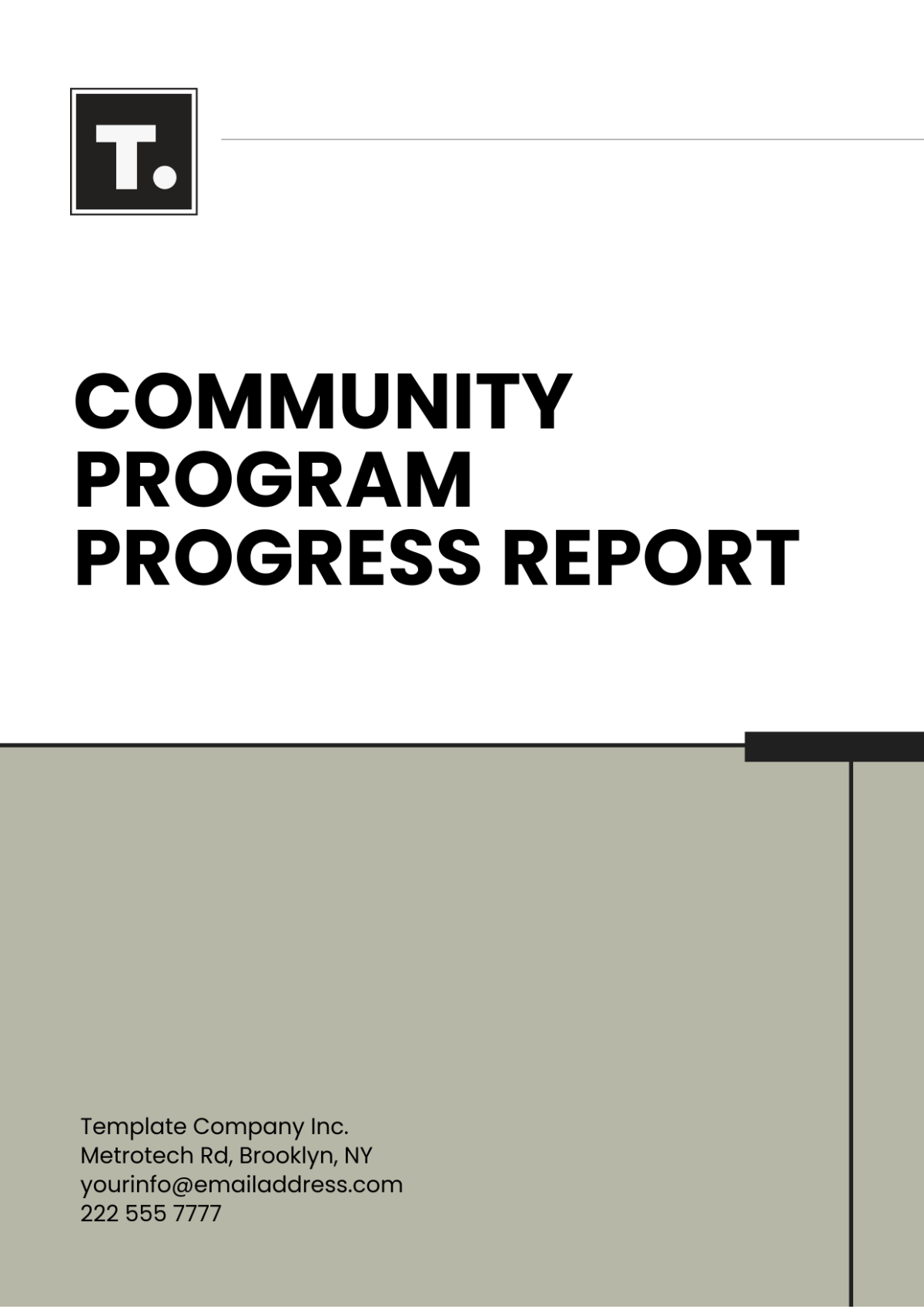 Community Program Progress Report Template