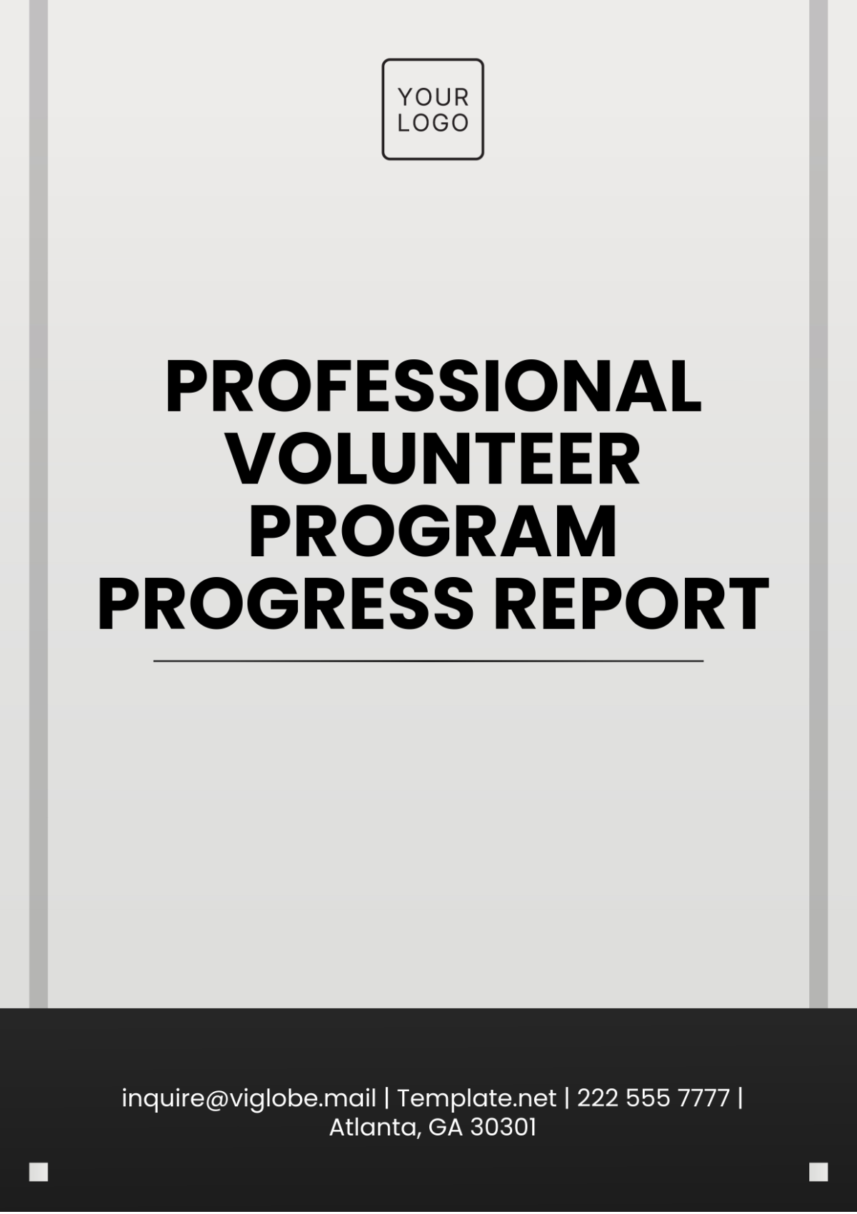 Professional Volunteer Program Progress Report Template