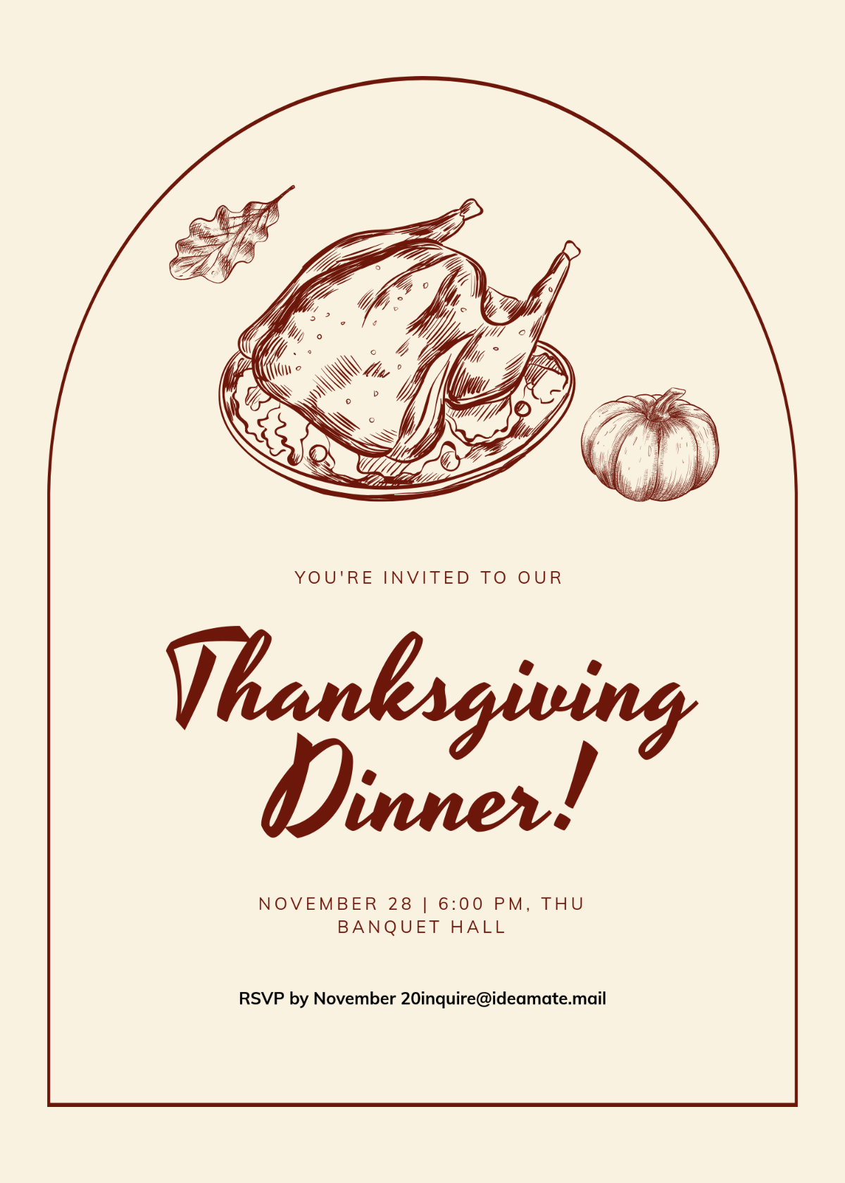 Thanksgiving Invitation Template