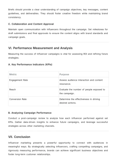 Free Influencer Marketing Strategic Plan Template to Edit Online