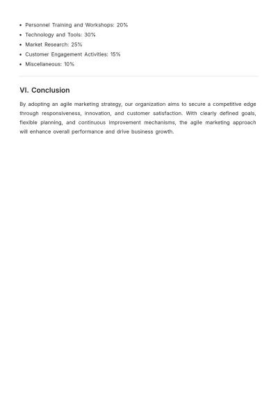 Free Agile Marketing Outline Strategic Plan Template to Edit Online