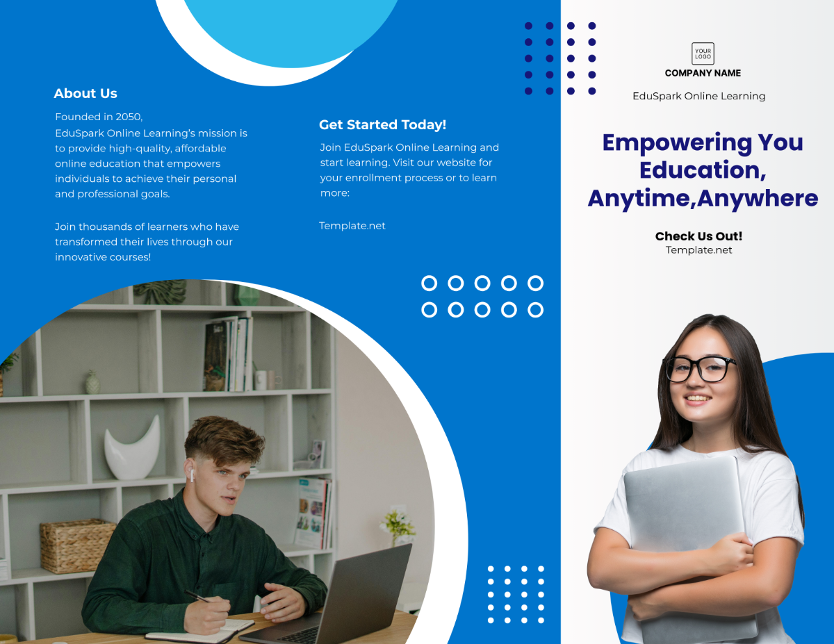 Online Learning Brochure Template - Edit Online & Download