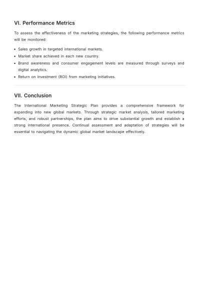 Free International Marketing Strategic Plan Template to Edit Online