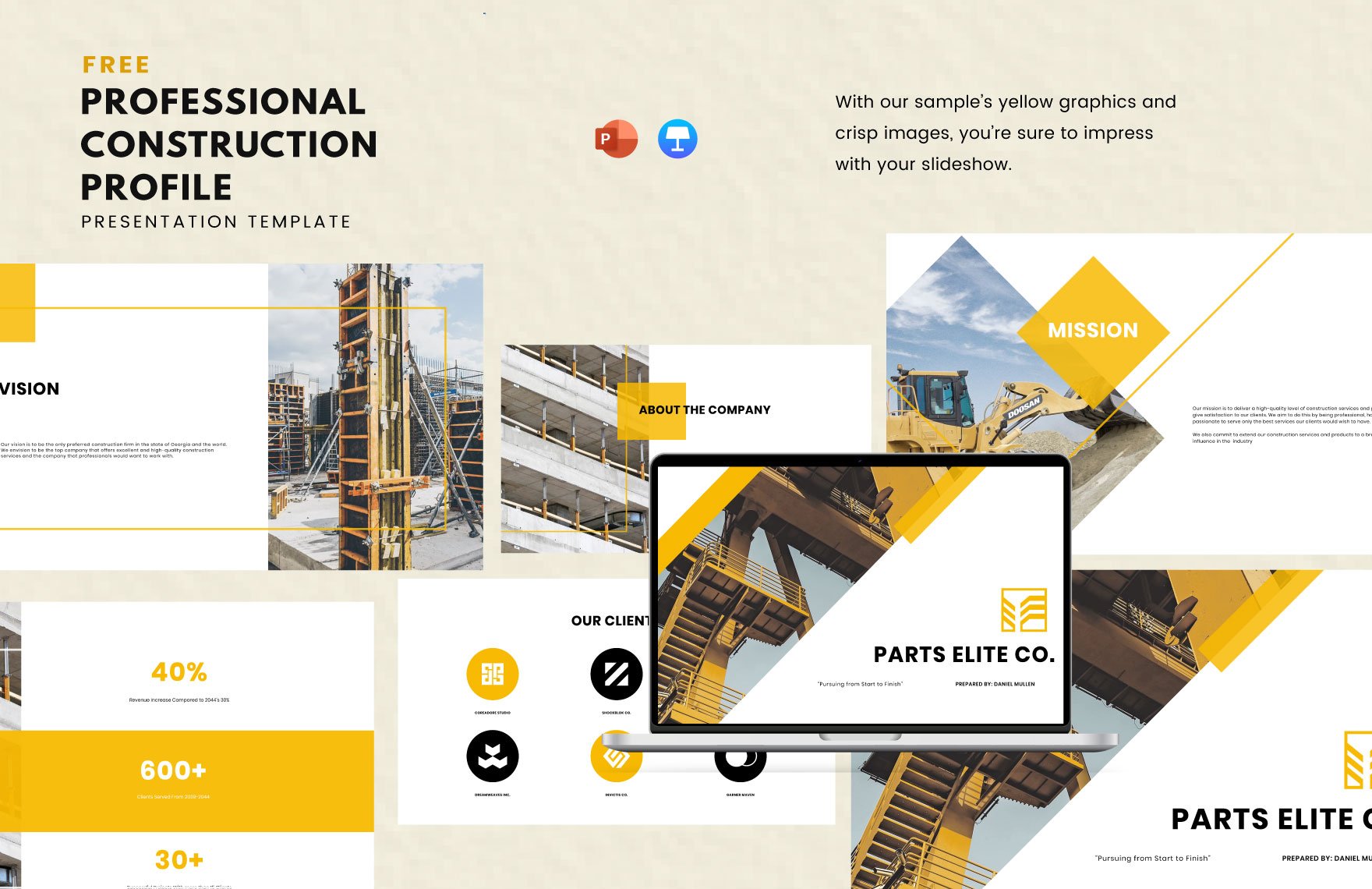 Free Professional Construction Profile Template