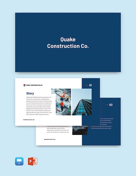 Free Modern Construction Company Profile Word Psd Indesign Apple Mac Pages Publisher Illustrator
