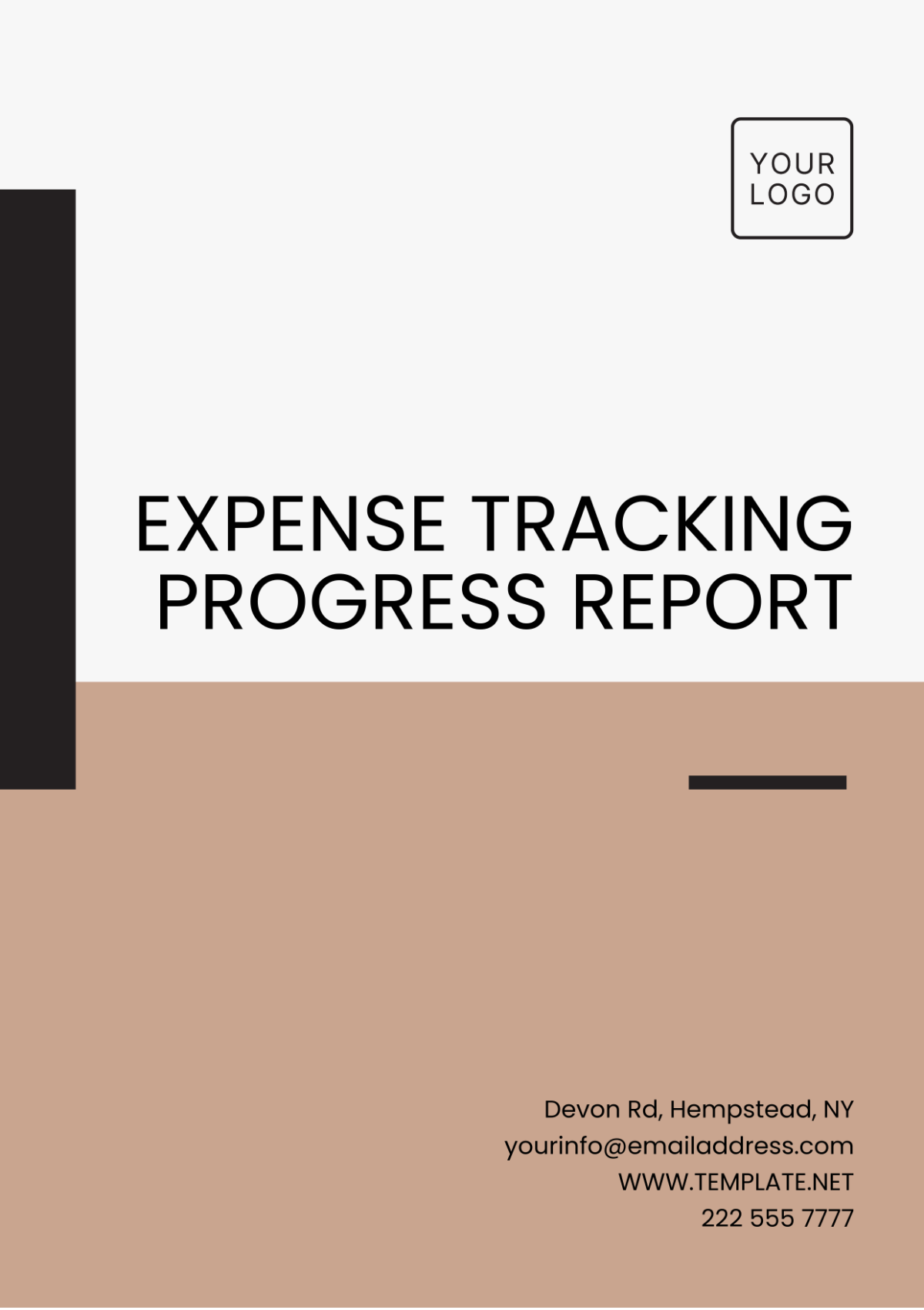 Expense Tracking Progress Report Template