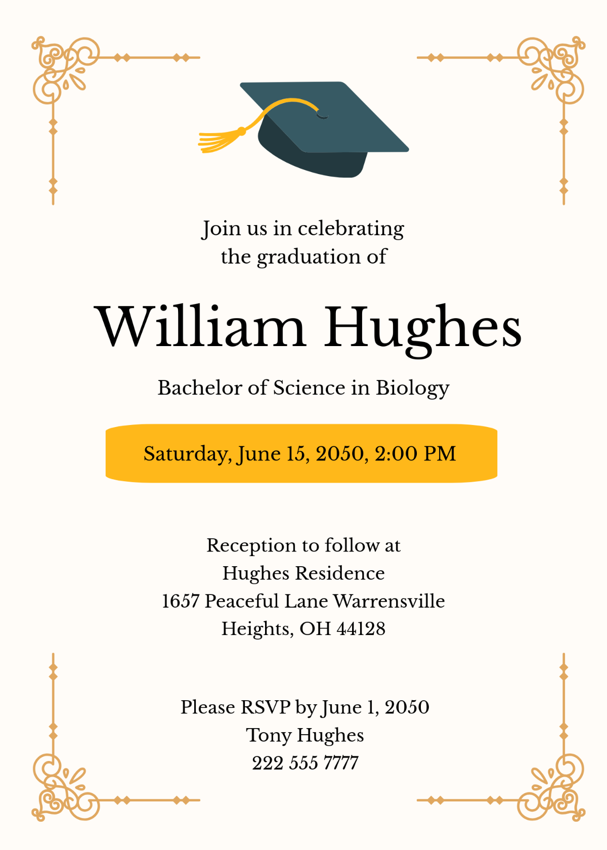 Graduation Invitation Card Design