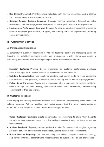Free Jewelry Store Management Template to Edit Online