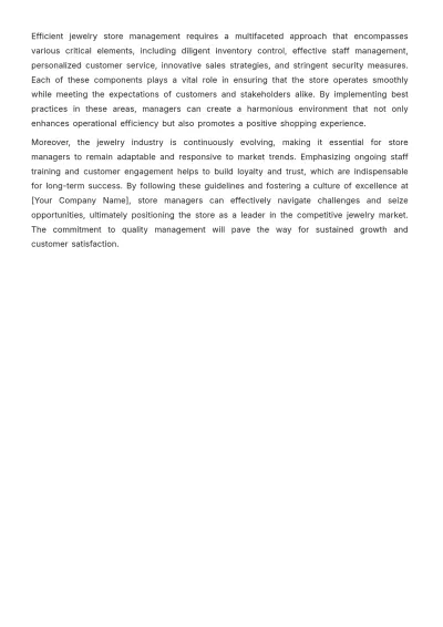 Free Jewelry Store Management Template to Edit Online