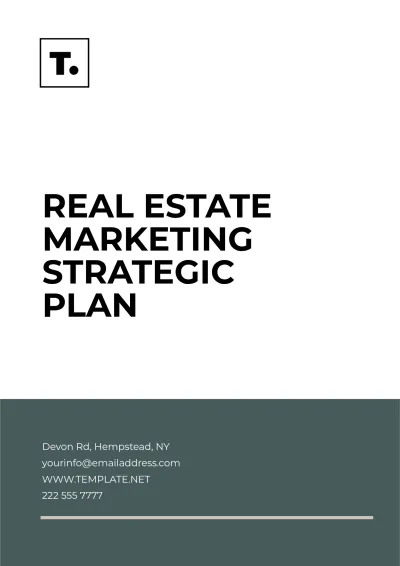 Free Real Estate Marketing Strategic Plan Template to Edit Online