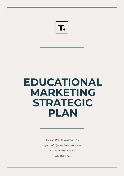 Free Educational Marketing Strategic Plan Template to Edit Online