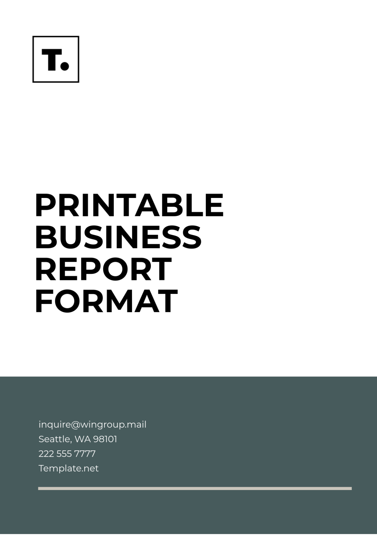 Printable Business Report Format Template - Edit Online & Download