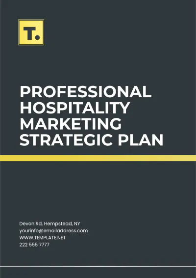 Free Professional Hospitality Marketing Strategic Plan Template to Edit Online