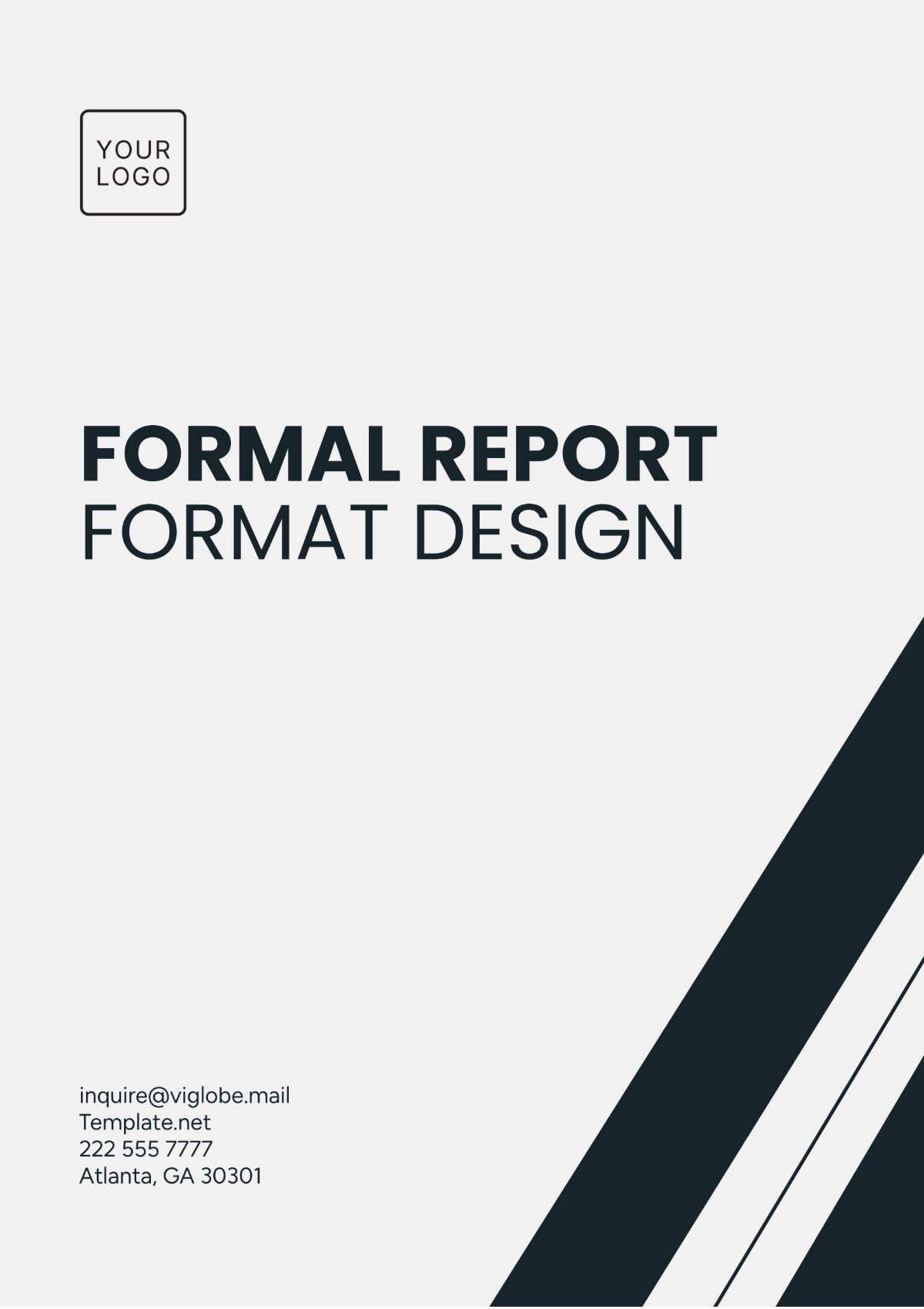 Formal Report Format Design Template - Edit Online & Download