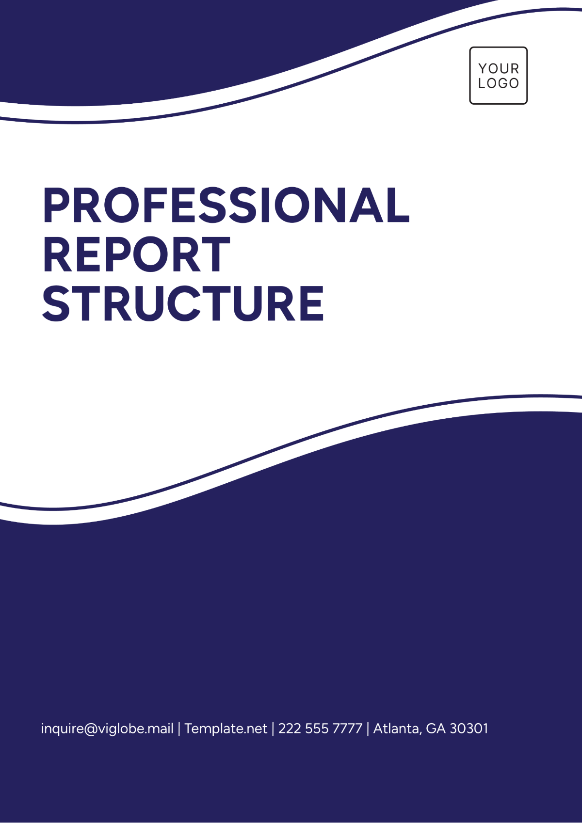 Professional Report Structure Template - Edit Online & Download