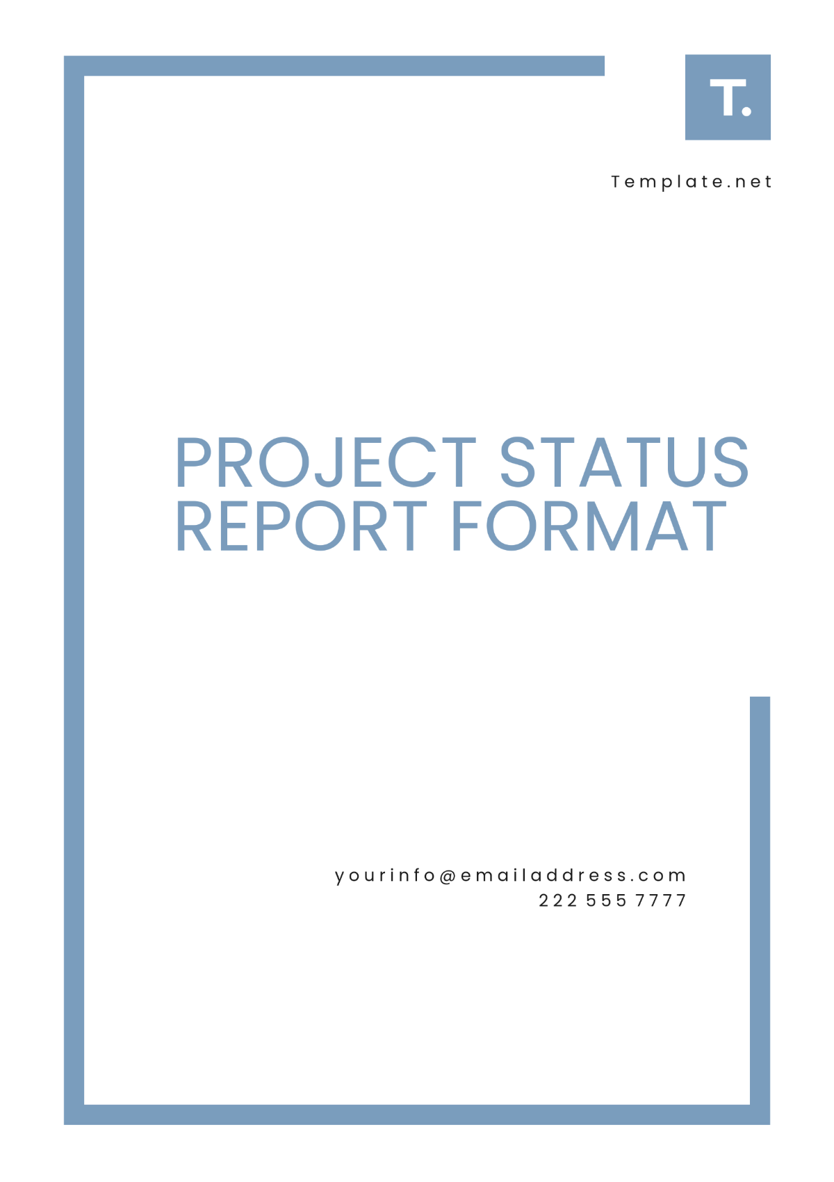 Project Status Report Format Template - Edit Online & Download