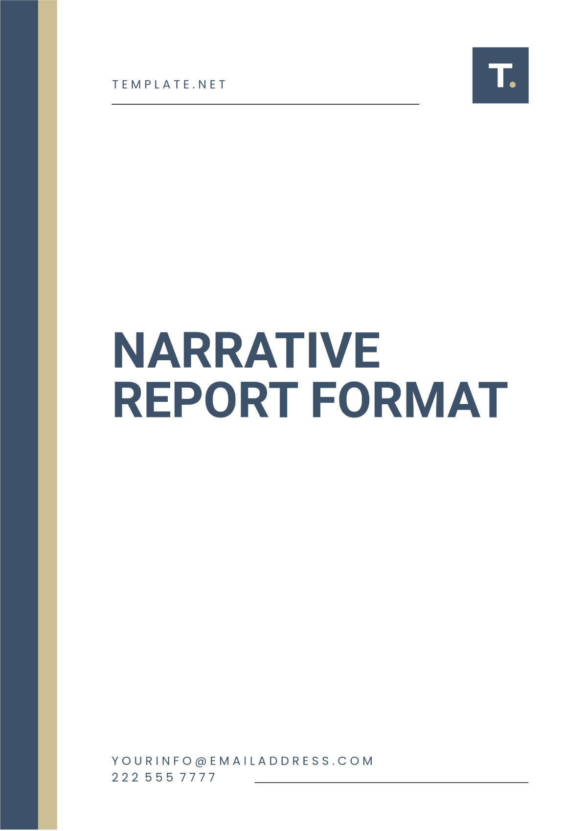 Narrative Report Format Template