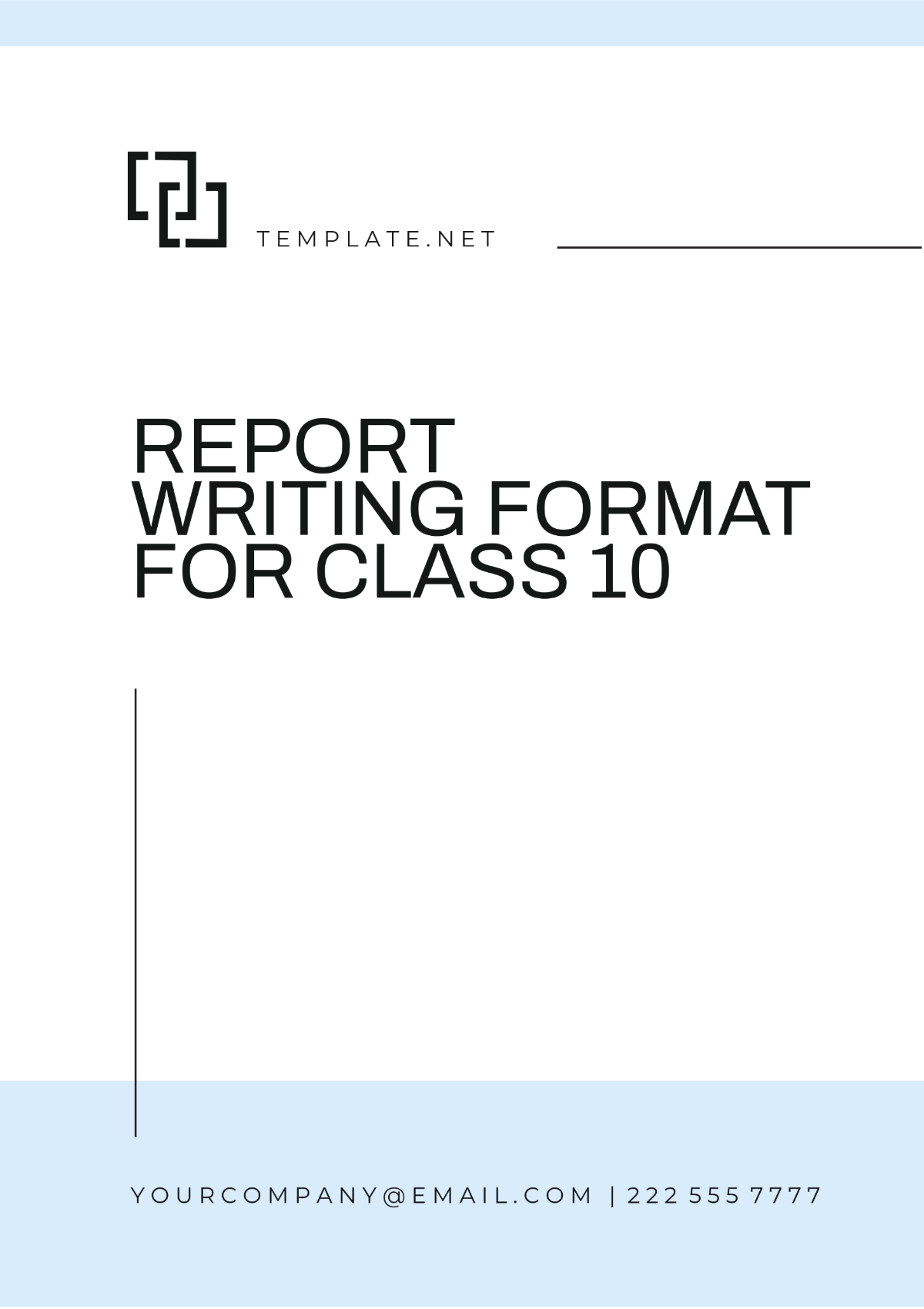 Report Writing Format for Class 10 Template