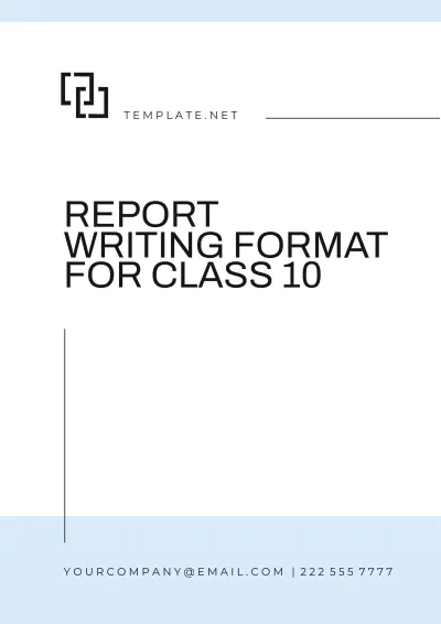 Free Report Writing Format for Class 10 Template to Edit Online