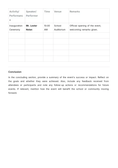 Free Report Writing Format for Class 10 Template to Edit Online