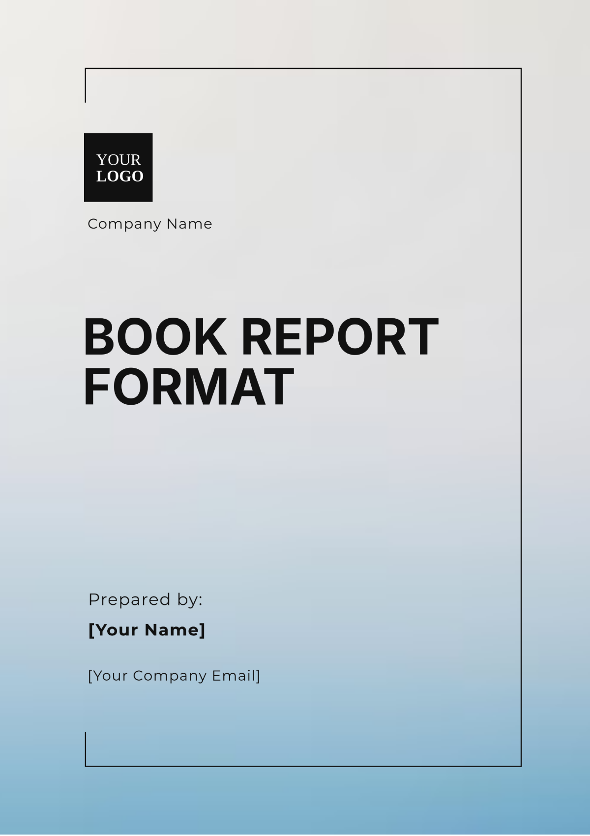 Aesthetic Book Report Format Template