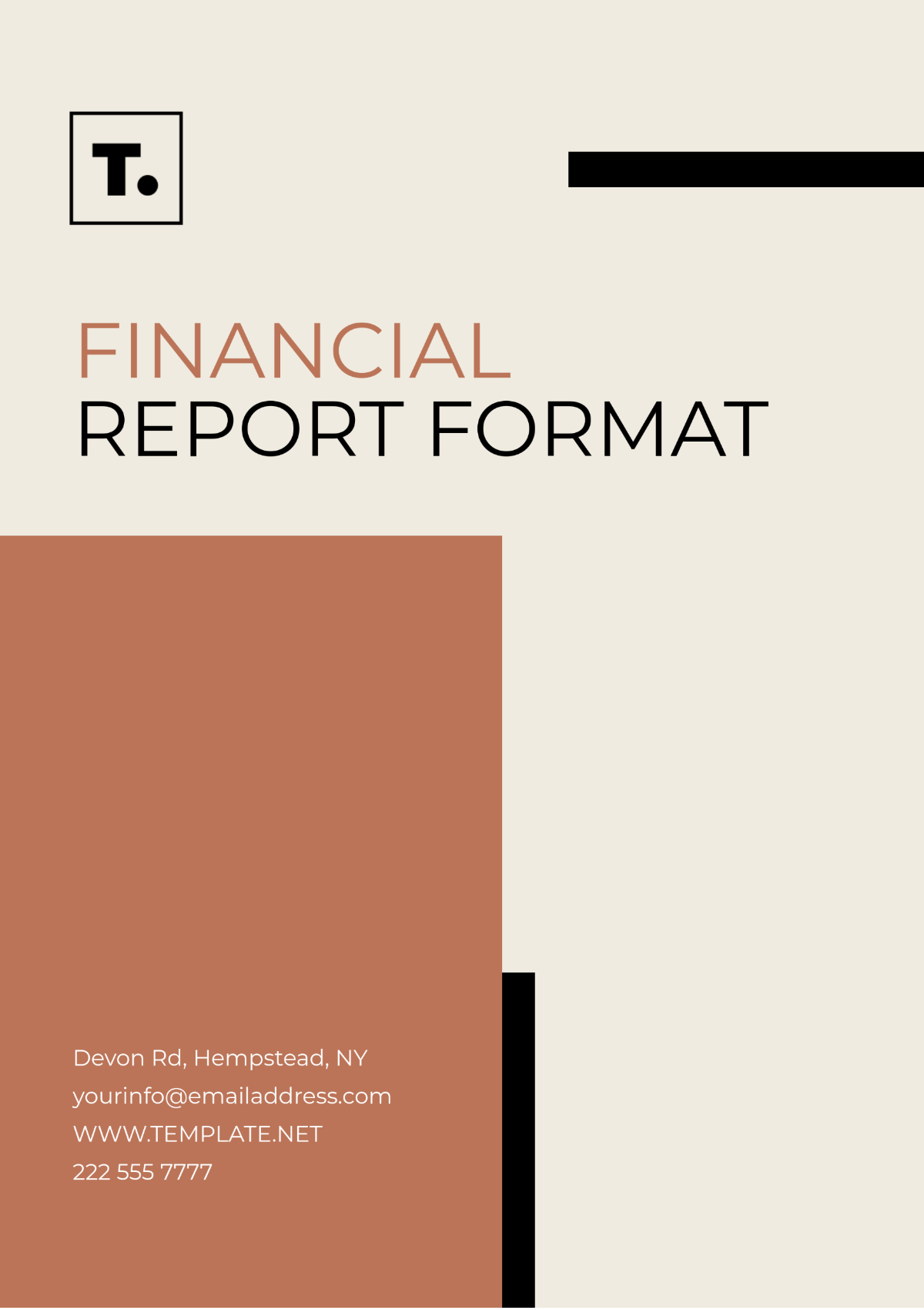 Financial Report Format Template