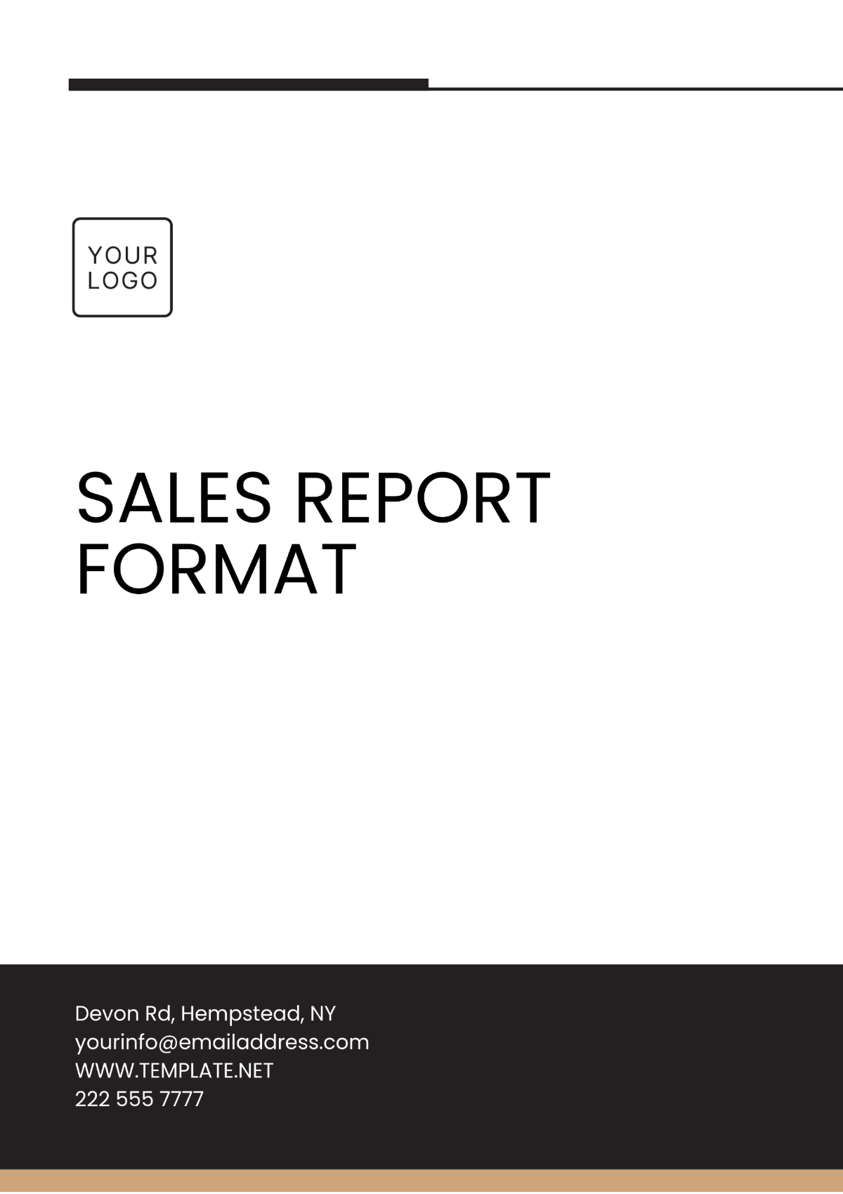 Sales Report Format Template