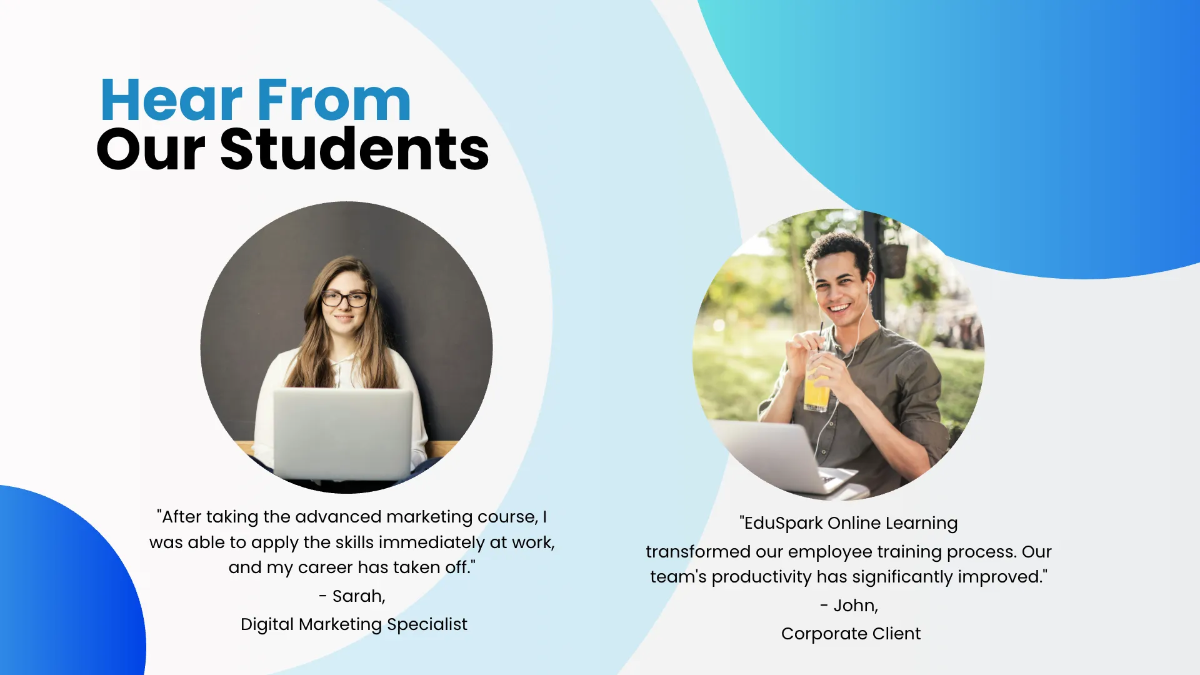 Free Online Learning Presentation Template to Edit Online