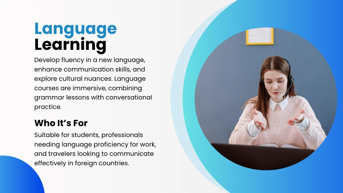 Free Online Learning Presentation Template to Edit Online