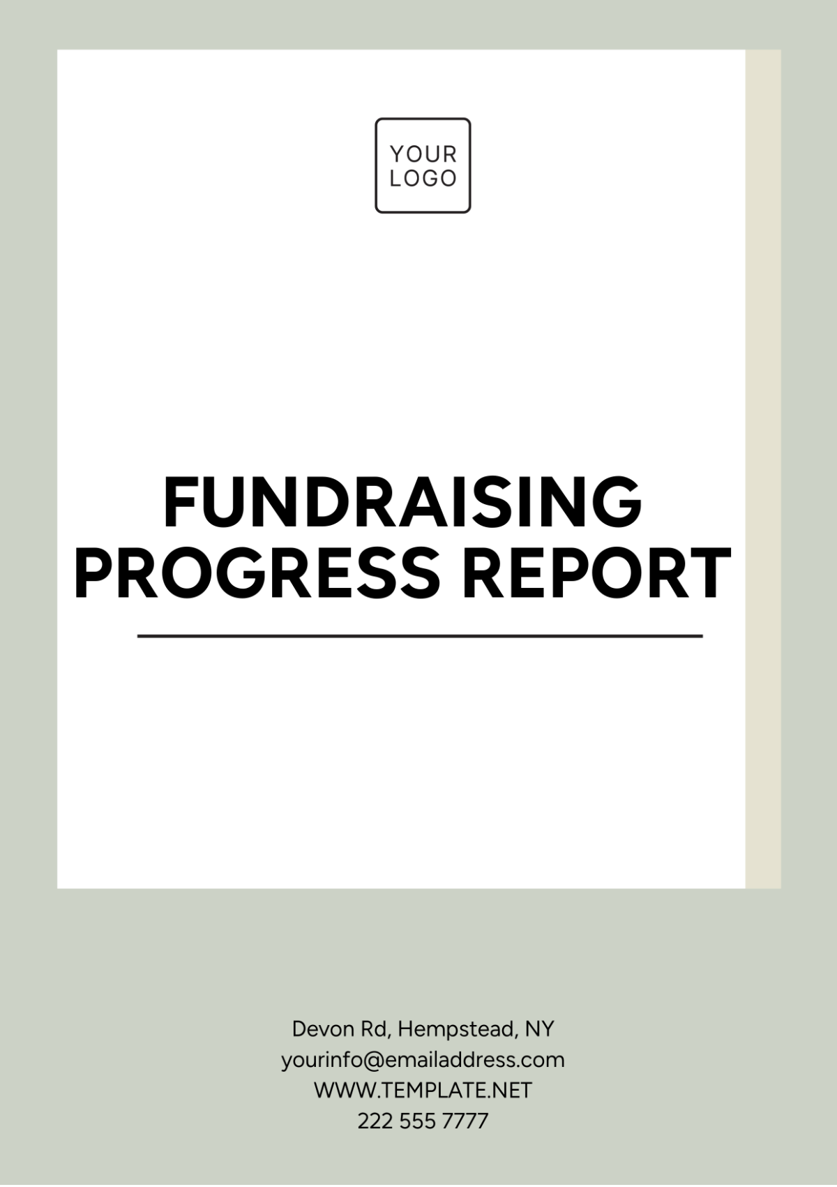 Fundraising Progress Report Template