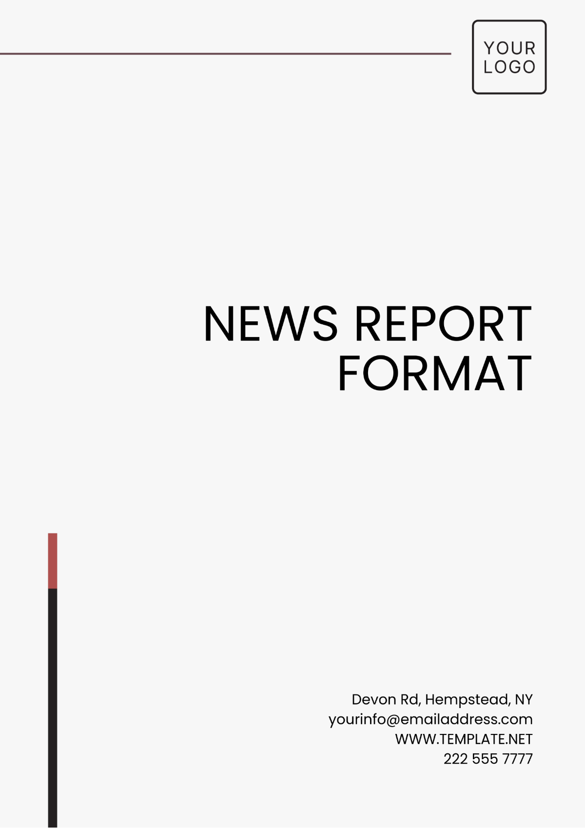 News Report Format Template