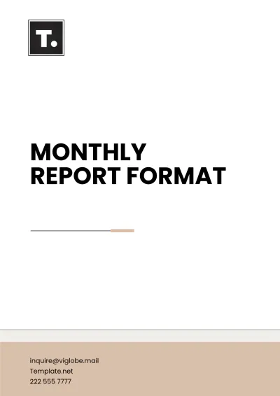 Free Monthly Report Format Template to Edit Online
