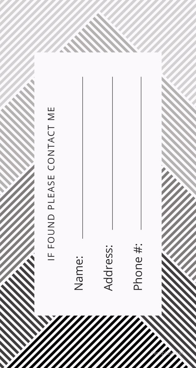Luggage Tag Template For Word