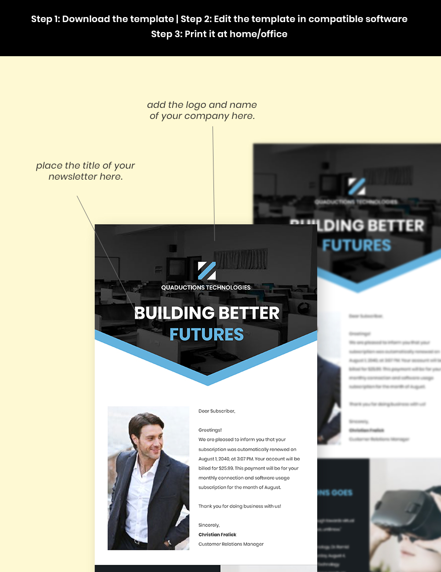 IT Company Email Newsletter Template