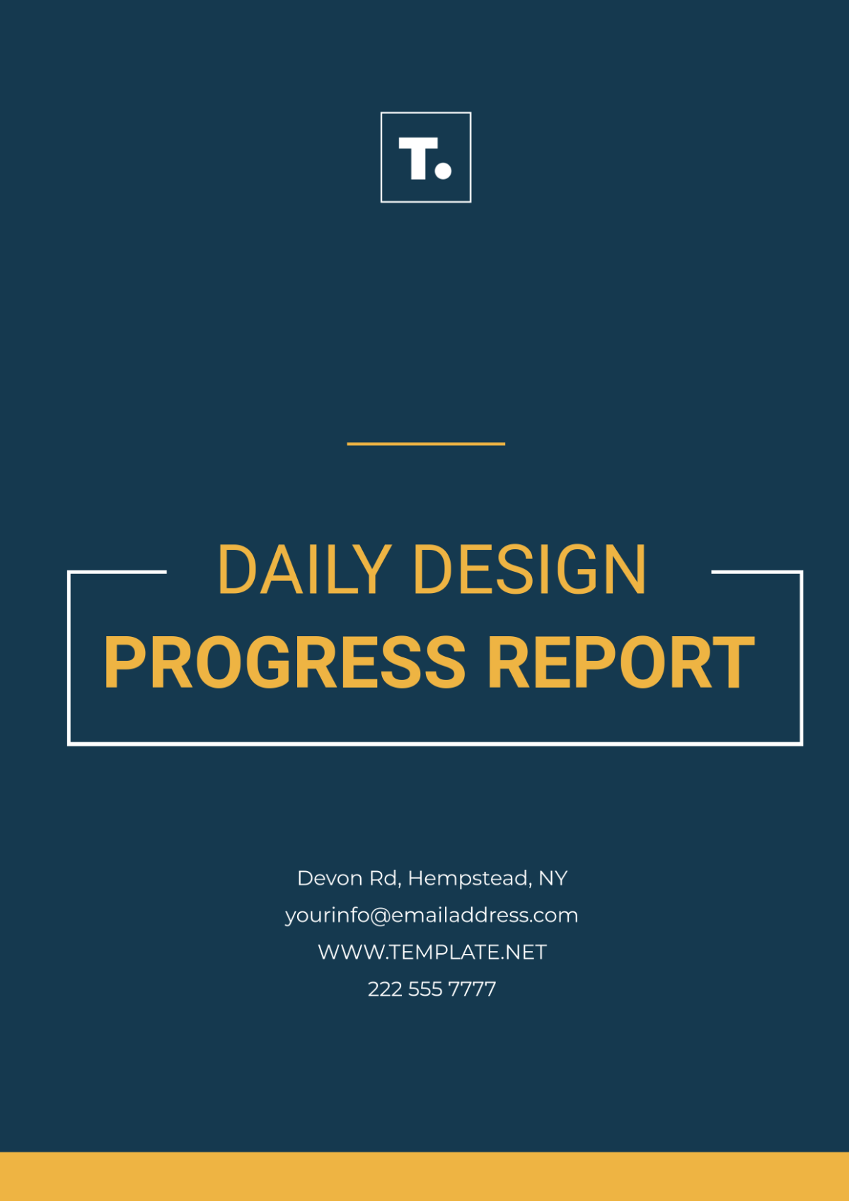 Daily Design Progress Report Template