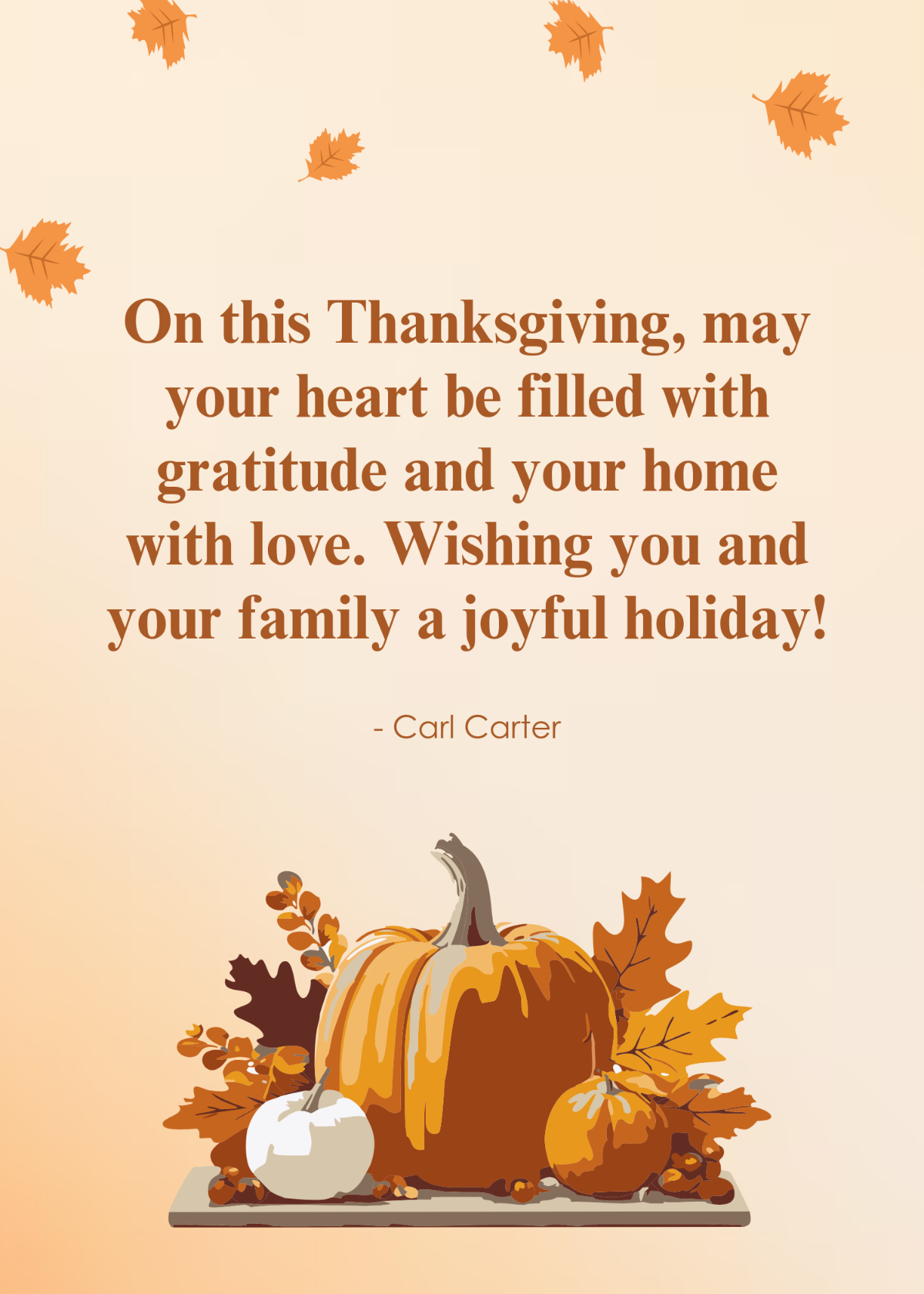 Thanksgiving Message Template