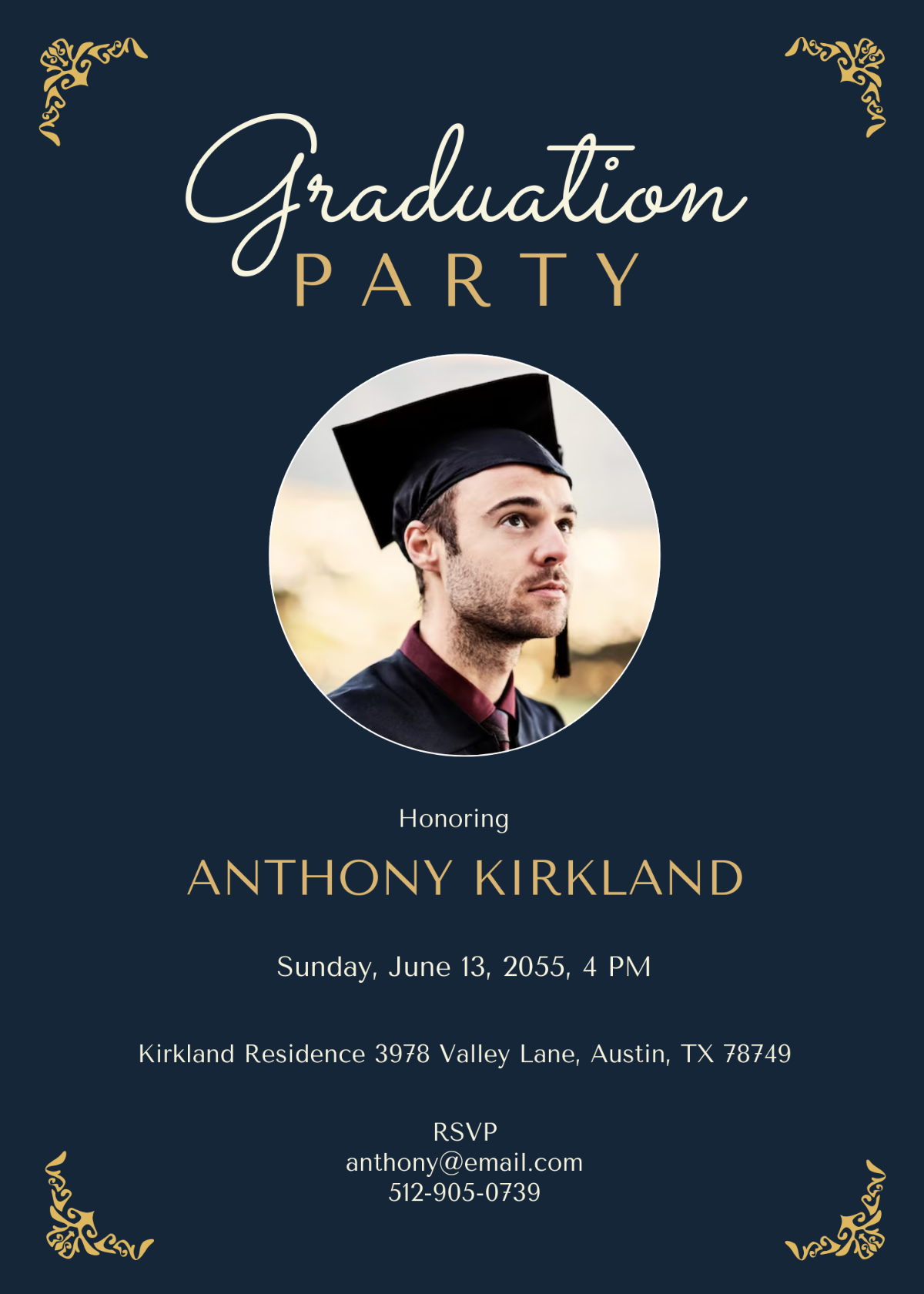 Professional Graduation Email Invitation