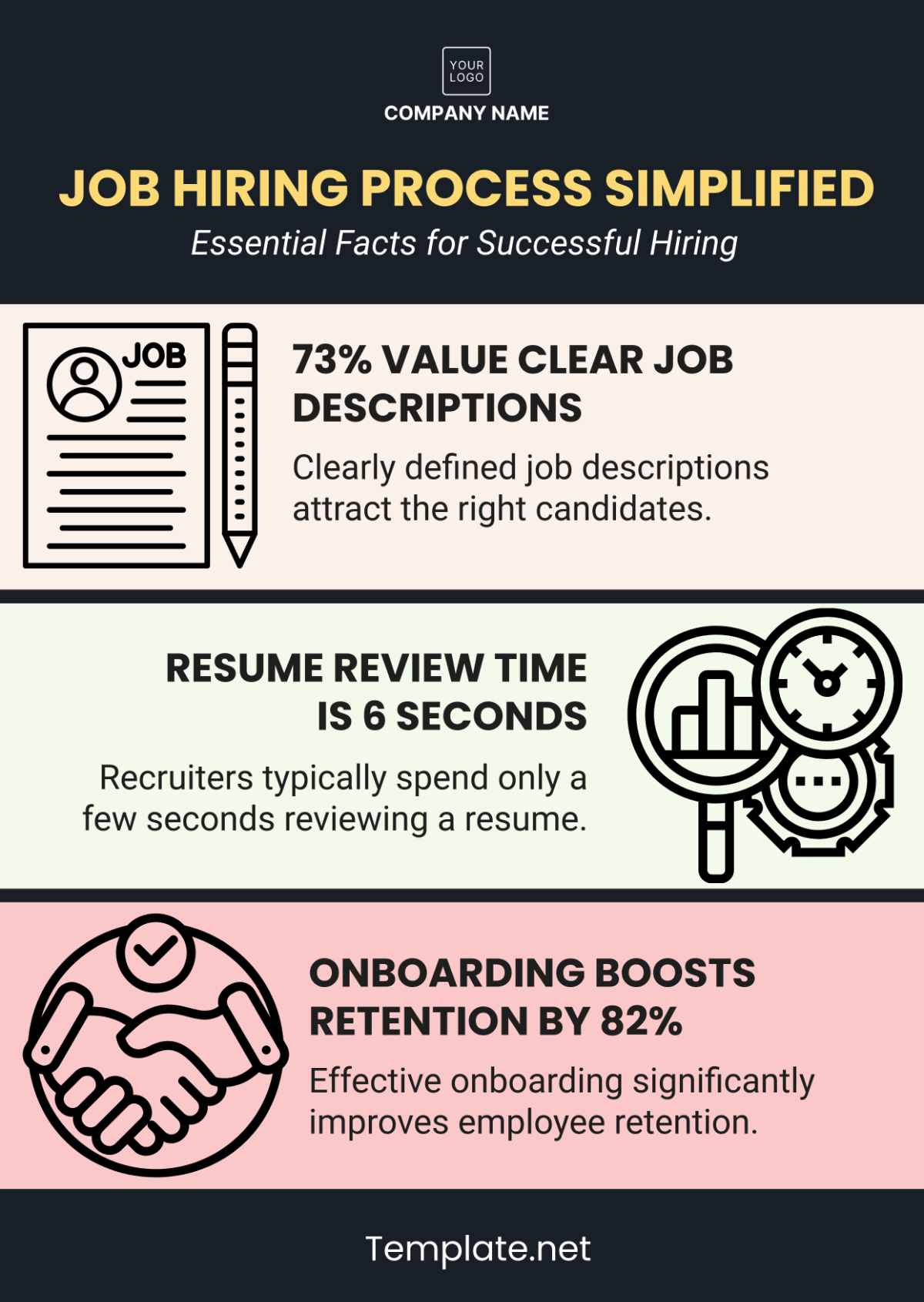 Job Hiring Process Infographic Template