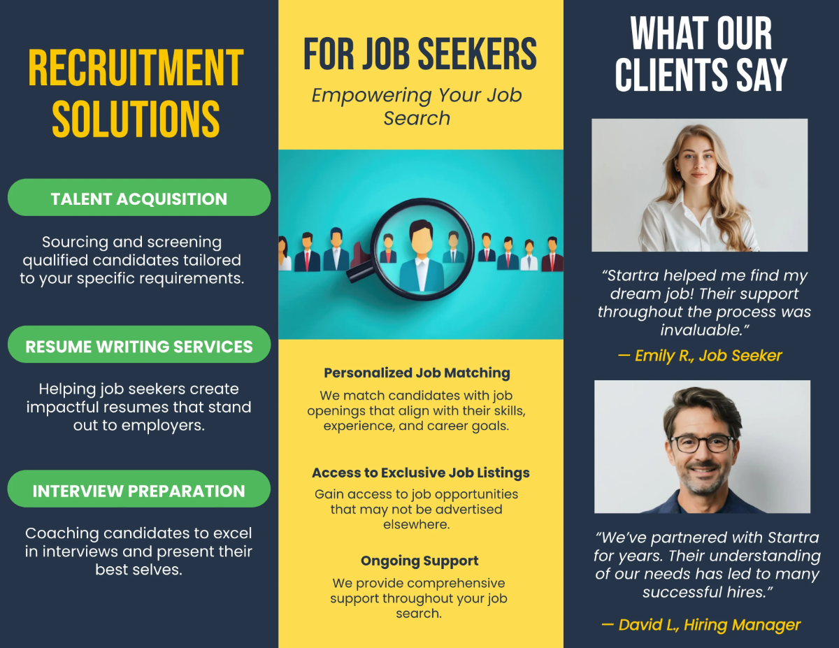 Free Job Recruitment Brochure Template to Edit Online