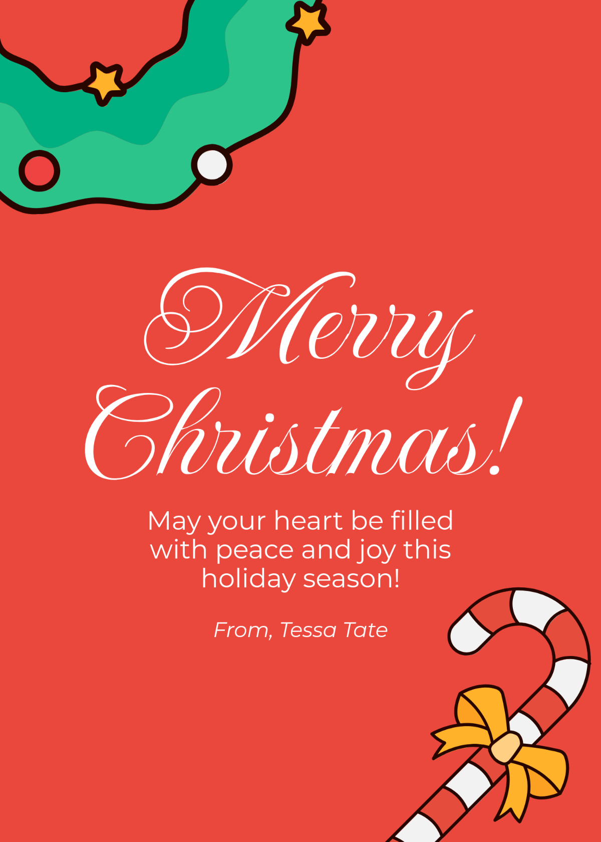 Merry Christmas Wishes Template - Edit Online & Download