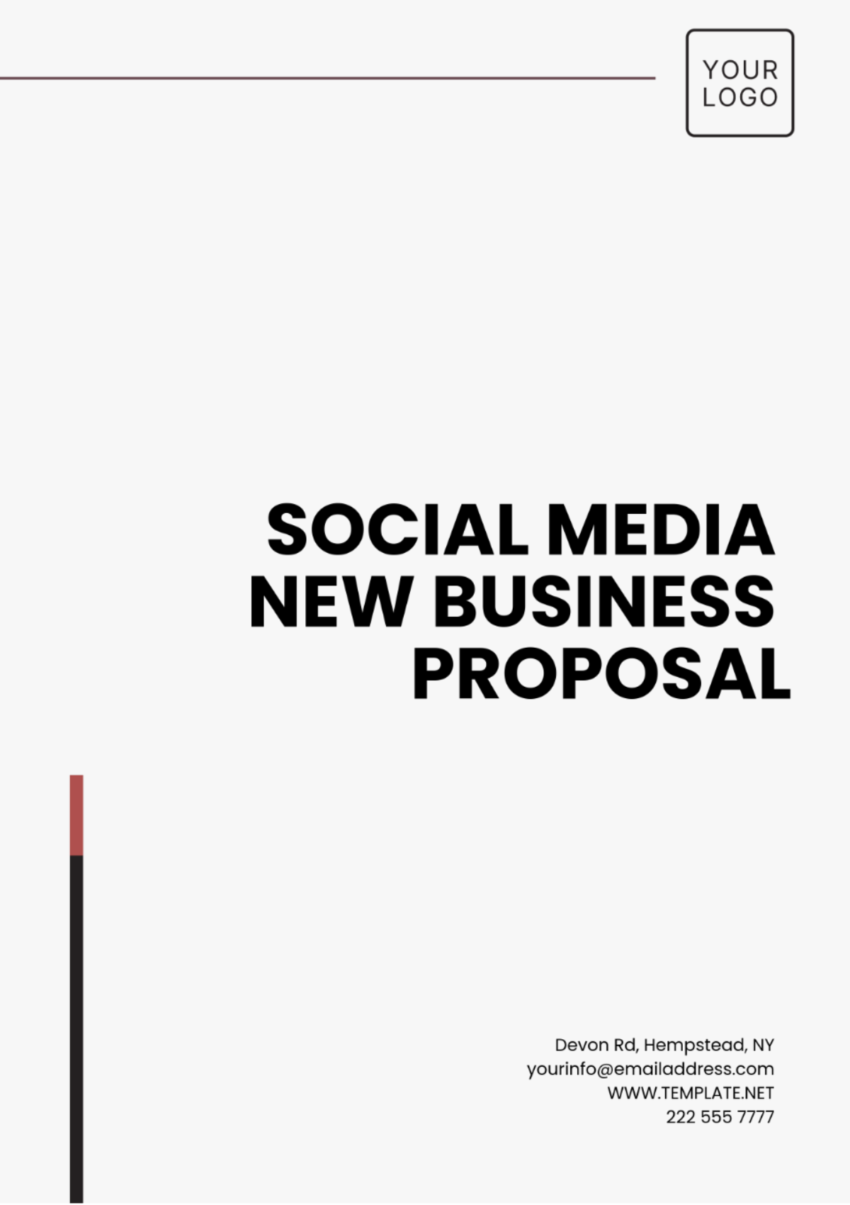 Social Media New Business Proposal Template - Edit Online & Download